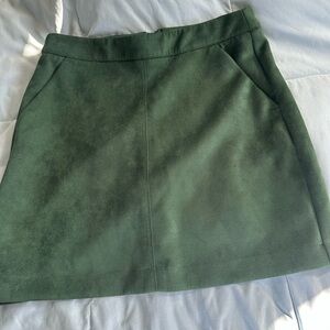 Vero Moda Green Skirt Faux Suede